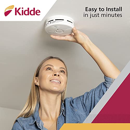 White Smoke Detector and Carbon Monoxide Detector Combo with 10-Year Battery K9468