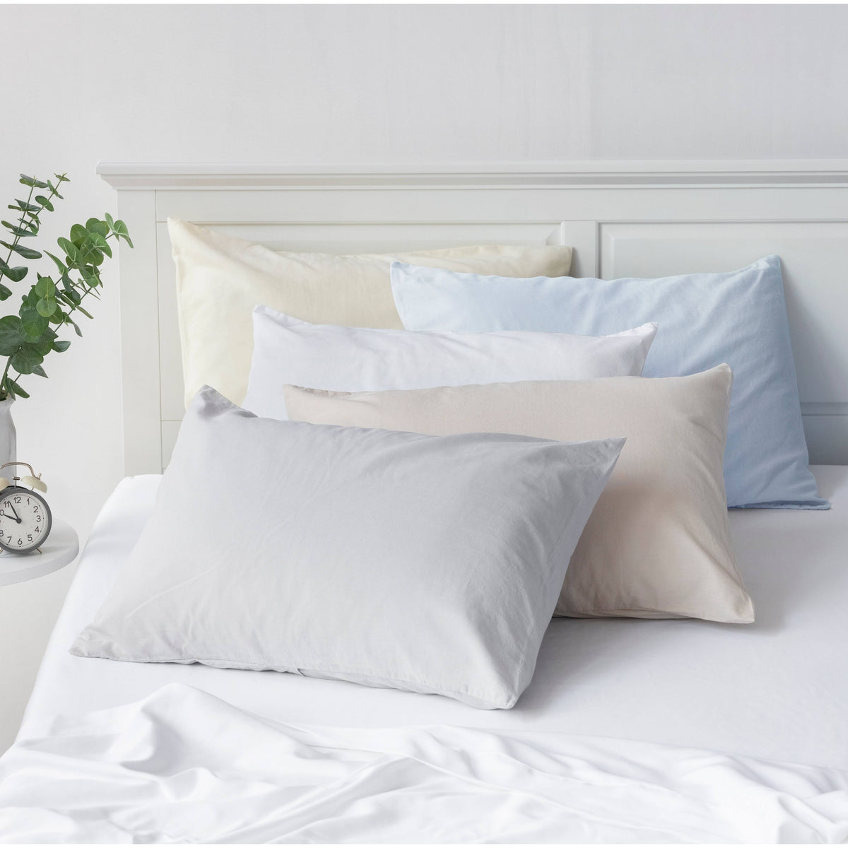 White 3-Piece Percale Duvet Cover Set P296685