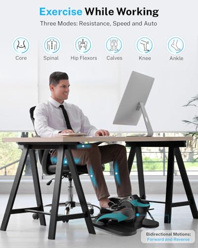 3-in-1 Mini Seated Pedal Exerciser with 10 Resistance Levels G517360