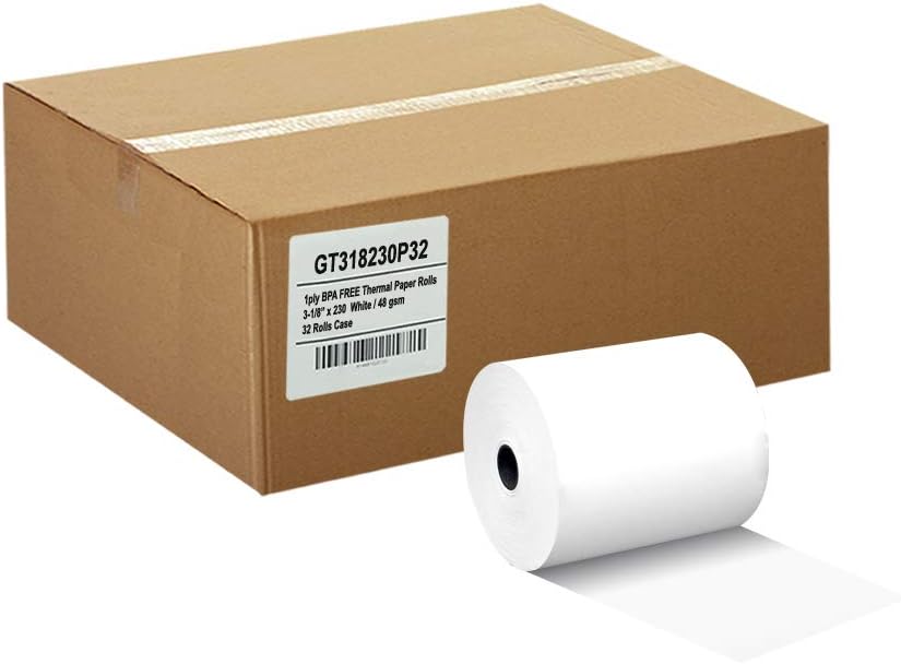 Thermal Paper Receipt Rolls 3 1/8 x 230 ft BPA Free 32 Rolls Y20053