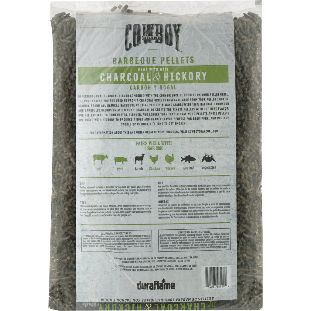 20LB Charcoal and Hickory Wood Pellets I1555