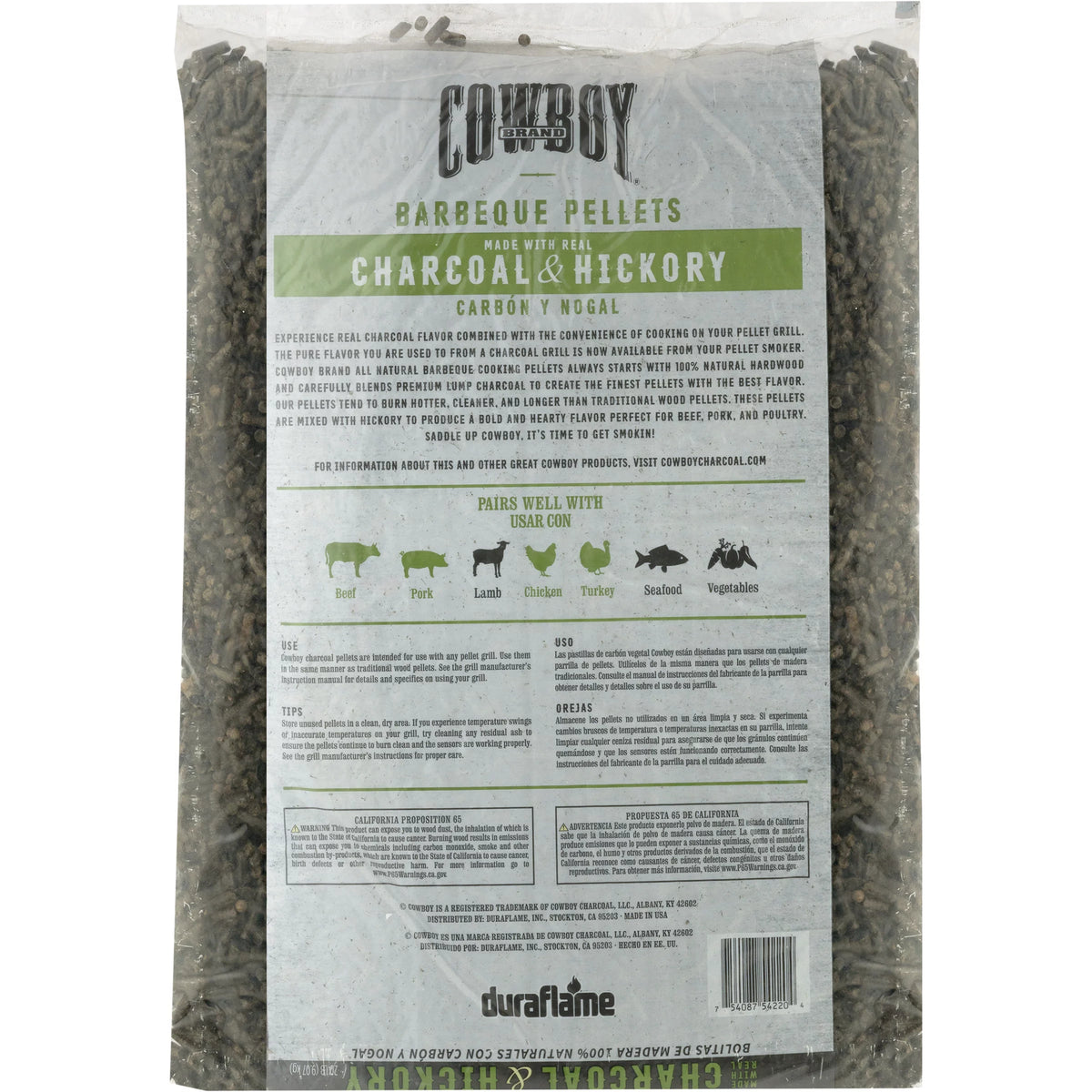 20LB Charcoal and Hickory Wood Pellets I1555