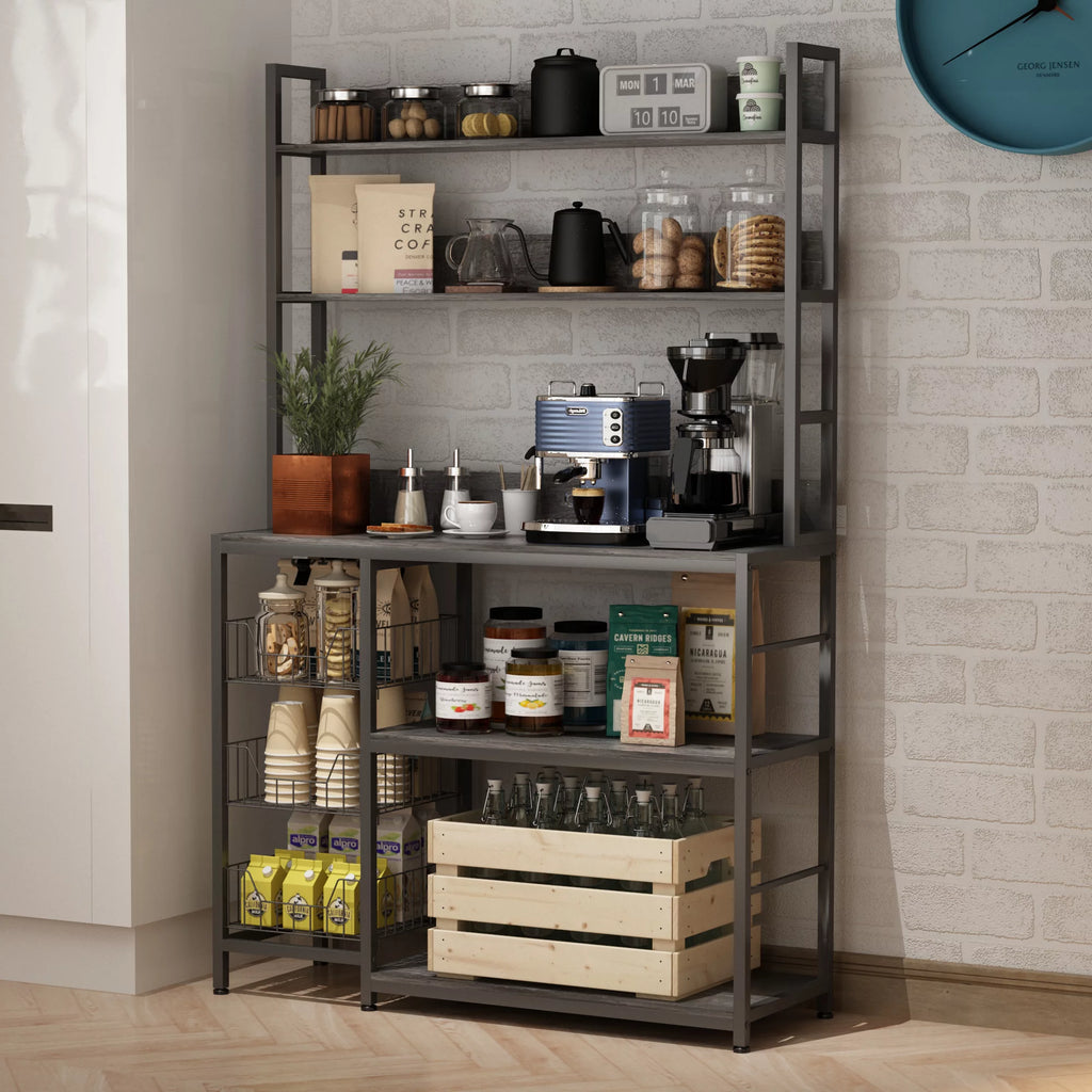5-Tier Kitchen Bakers Rack with Baskets C9297