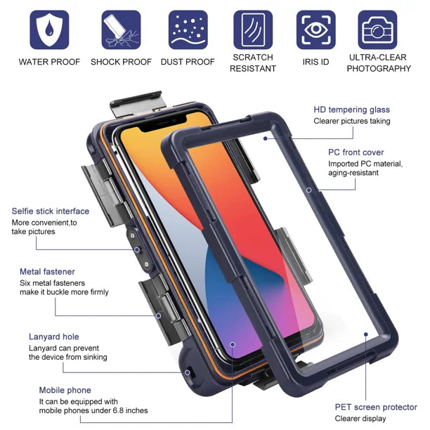 Waterproof Protective Case for Xiaomi Mi Max, Up to 6.9 Inch A497
