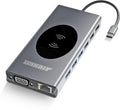 15-in-1 USB C Hub Multiport Adapter with Wireless Phone Charger D47235