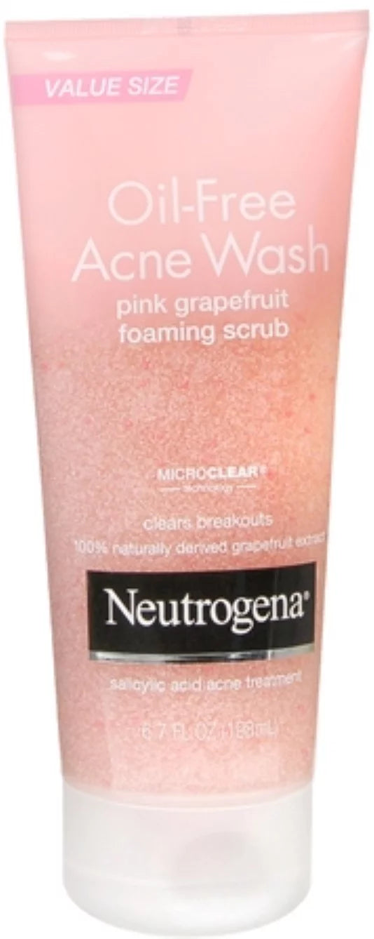 Oil-Free Acne Wash Pink Grapefruit Foaming Scrub 6.70 oz (Pack of 6) E9170