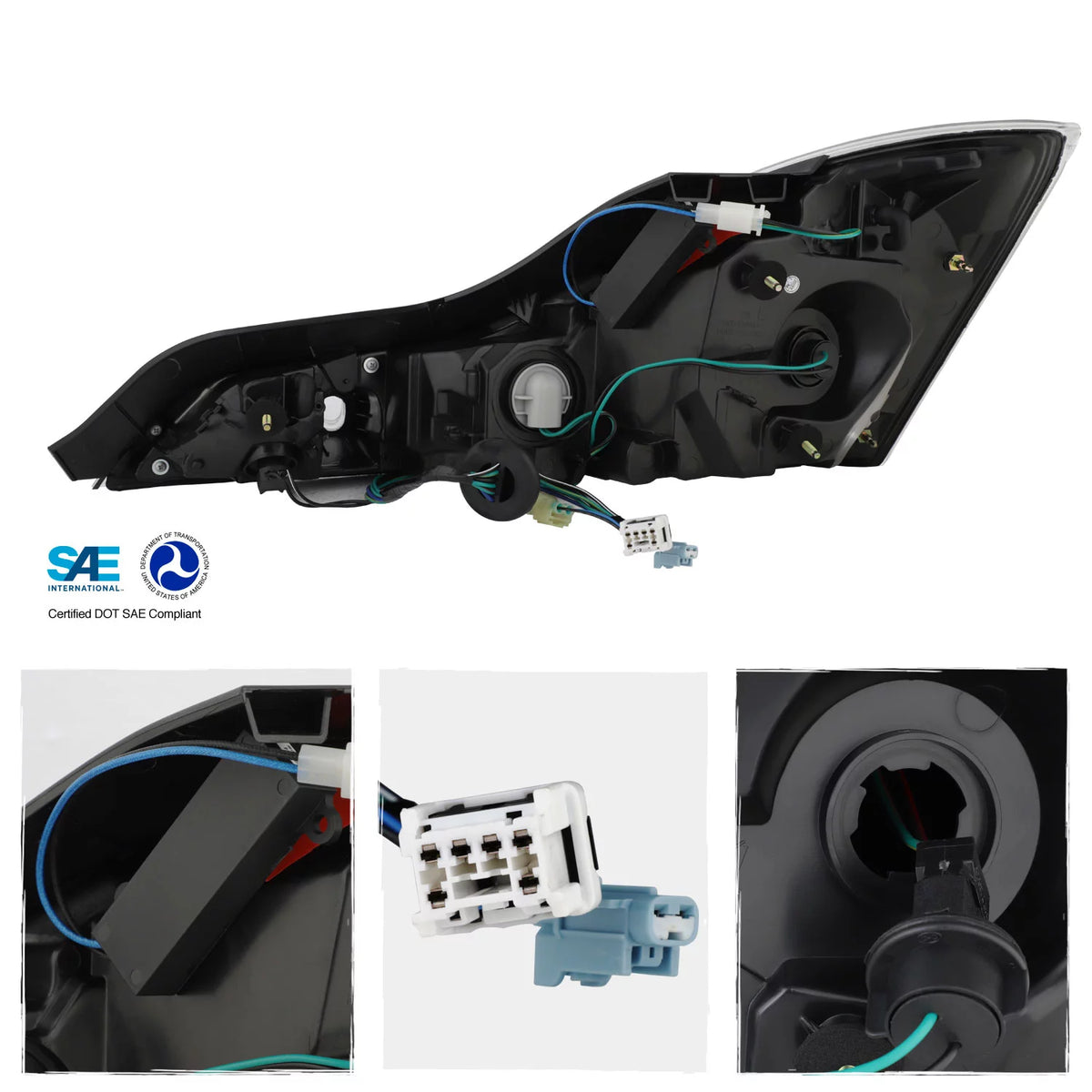 Smoked LED Projector Headlights & 3D LED Tail Lights R47688