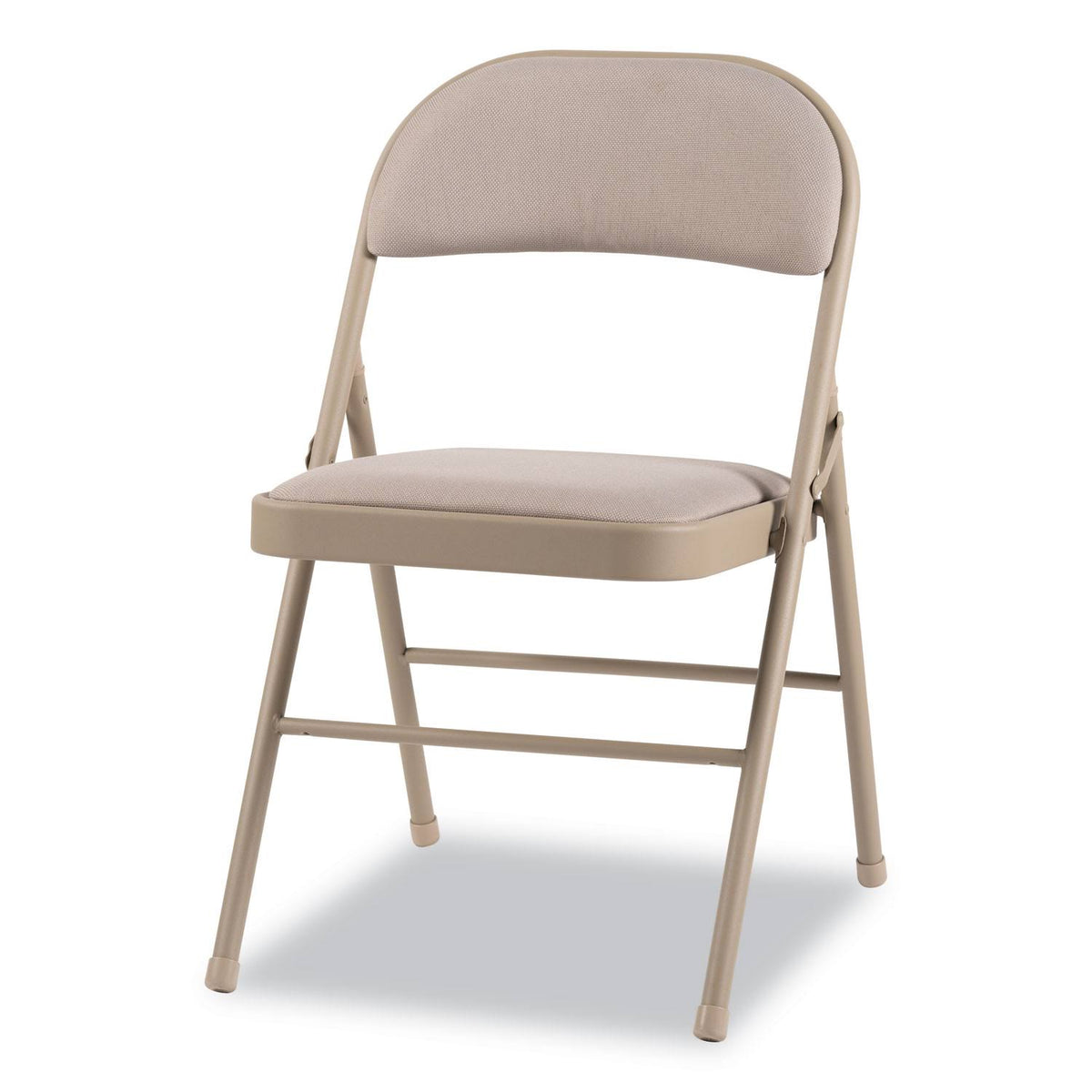 Steel Folding Chair with Fabric Back and Seat, Tan, 4/Carton C26008