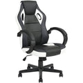 Black White PU Gaming Chair W40151