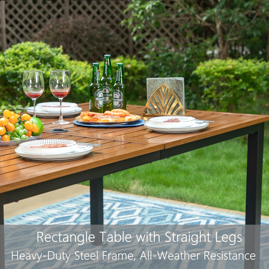 7-Piece Outdoor Dining Set with Swivel Chairs and Table C9130