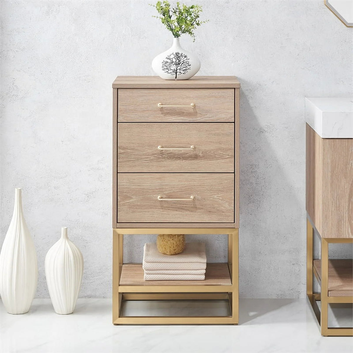 Oak Engineered Wood Storage Cabinet P8216