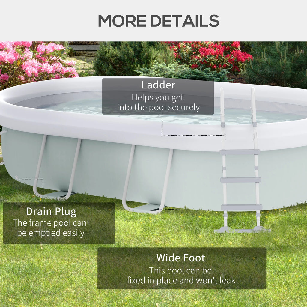 Brown Semi-Inflatable Frame Swimming Pool S94707