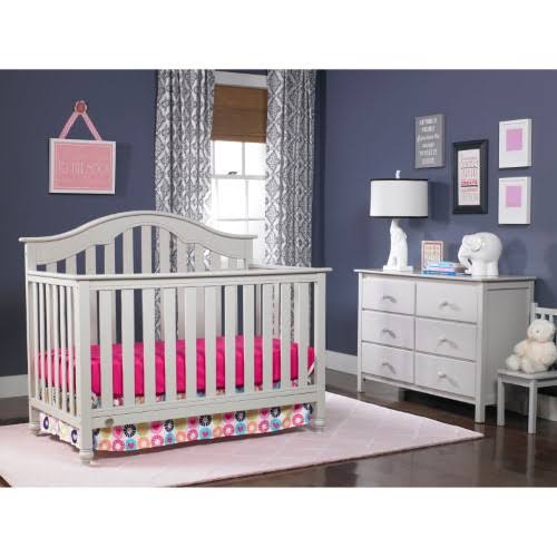 4-in-1 Convertible Crib Misty Gray X1581