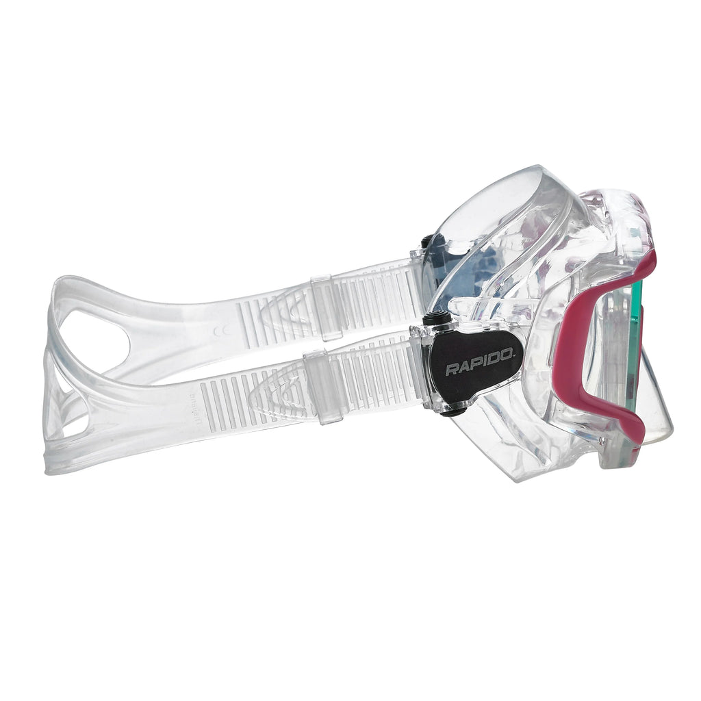 Snorkel Mask with Adjustable Flipper Fins and Dry Snorkel Set Travel Bag A396168