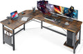 59" L Shaped Black Gaming Desk K8587