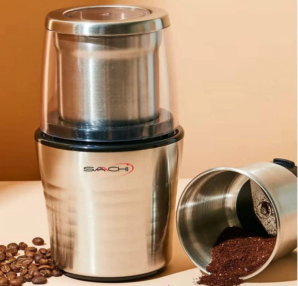 Electric Coffee Grinder with 2 Stainless Steel Blades Removable Bowls Y437