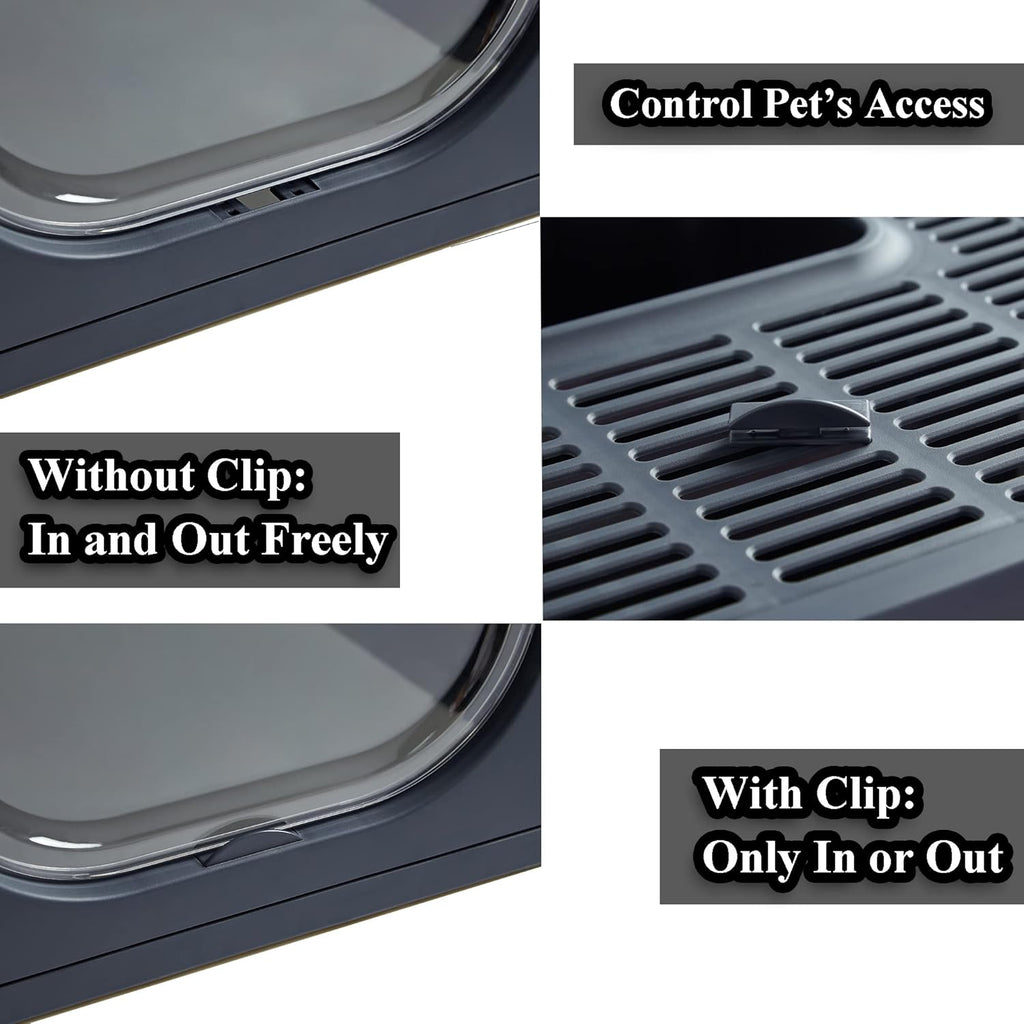 Black Covered Cat Litter Box with Lid I6235