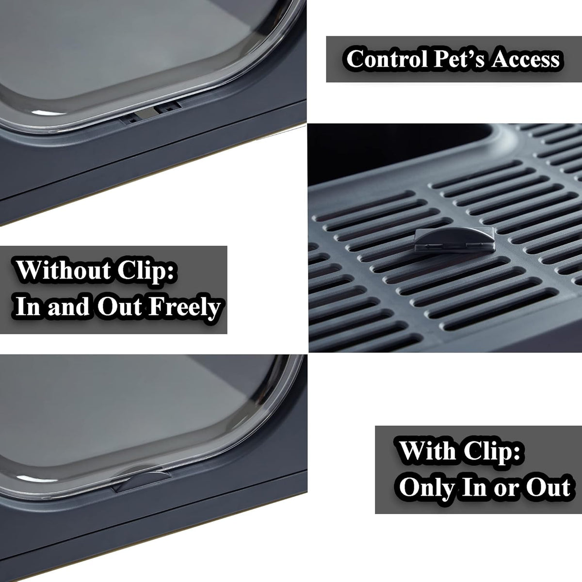 Black Covered Cat Litter Box with Lid I6235