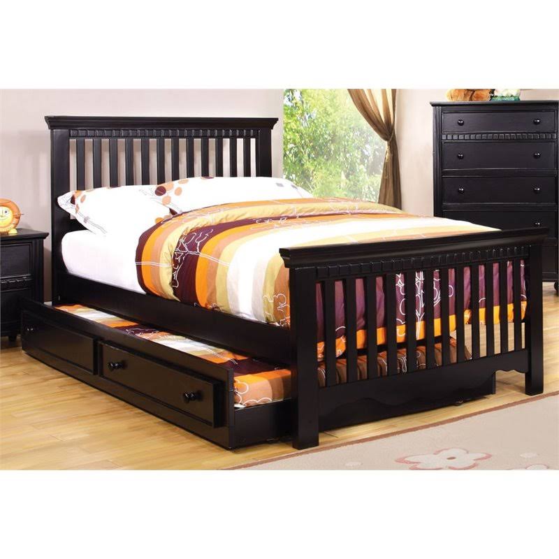 Black Solid Wood Trundle Z590