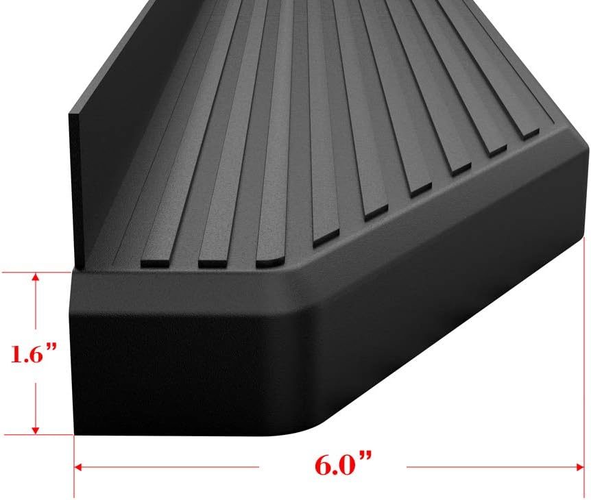 6-inch Black Aluminum Running Boards Side Steps L7113