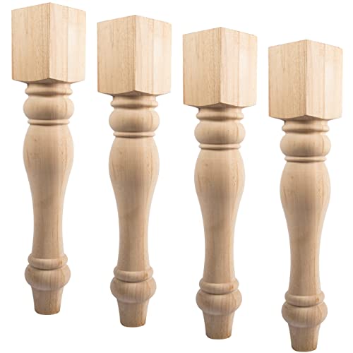 4Pcs Rubber Wood Dining Table Legs M644