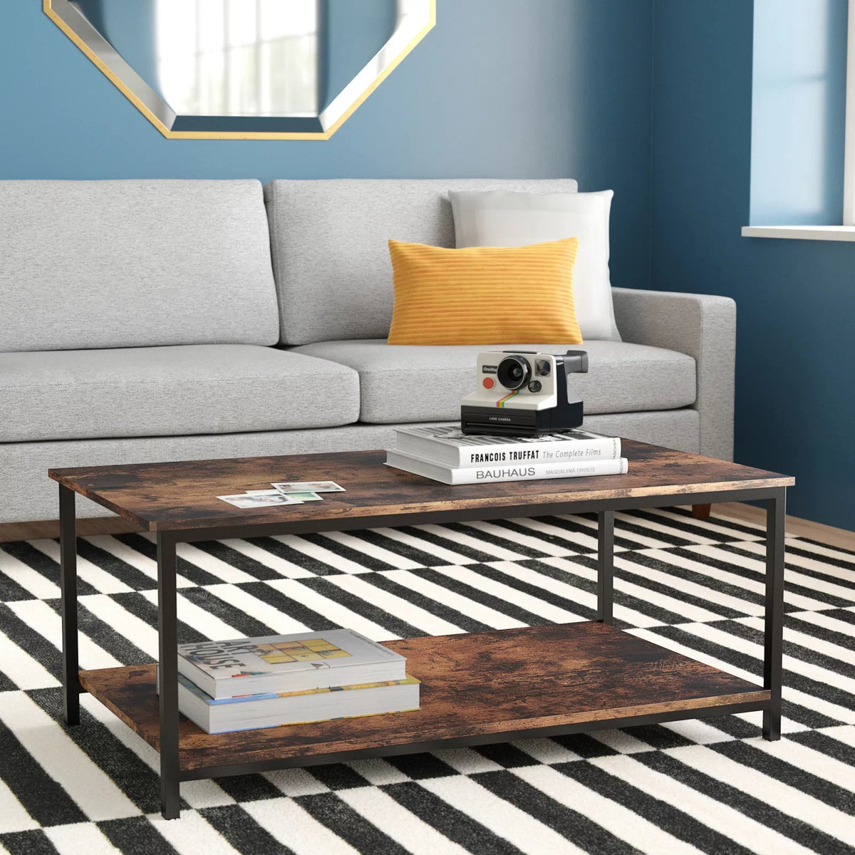 2-Tier Coffee Table with Storage Shelf C340045