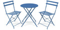 3 Piece Porch Furniture Set with Tea Table Blue V7917