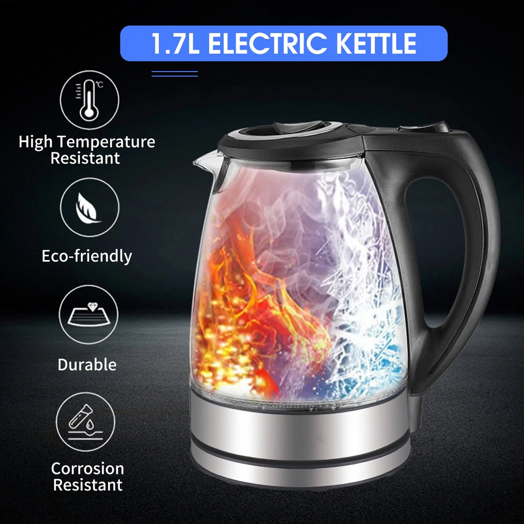 1.7L Electric Kettle 1500W Glass Q905780