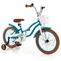 18'' Kids Bike with Training Wheel Kickstand Pink R5728
