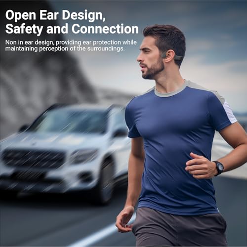 Bone Conduction Headphones IP55 Waterproof Sports Headset with Earplugs N18868