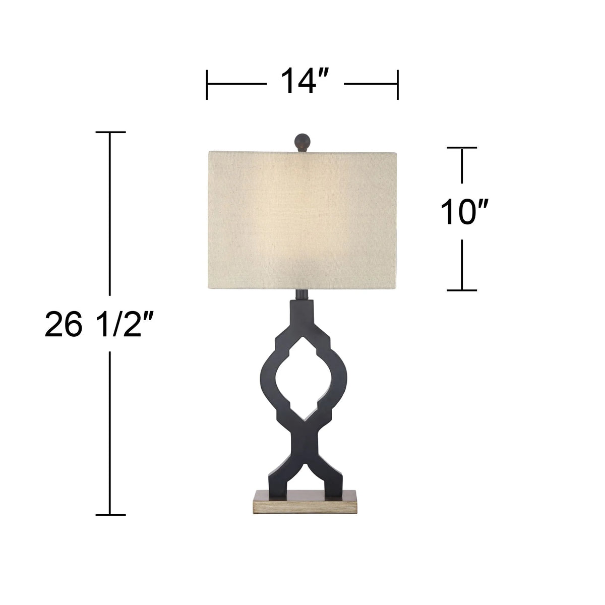 Set of 2 Black Table Lamps A6677