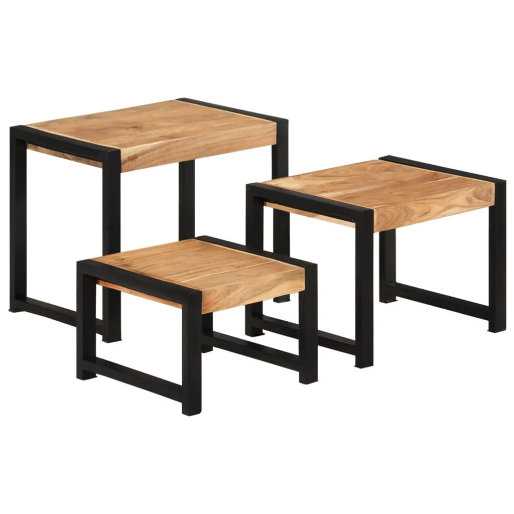 3 Piece Solid Wood Nesting Table Set C764755