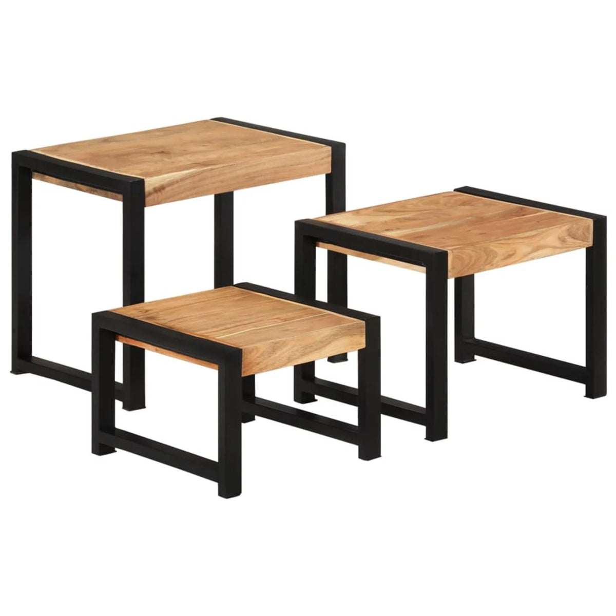 3 Piece Solid Wood Nesting Table Set C764755