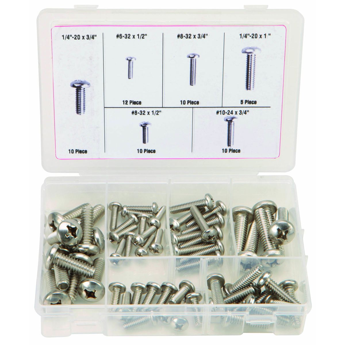 Stainless Steel Machine Screw Kit, 57 Piece A145