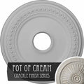 Classic Ceiling Medallion Hand-Painted Pot of Cream Crackle Q579037