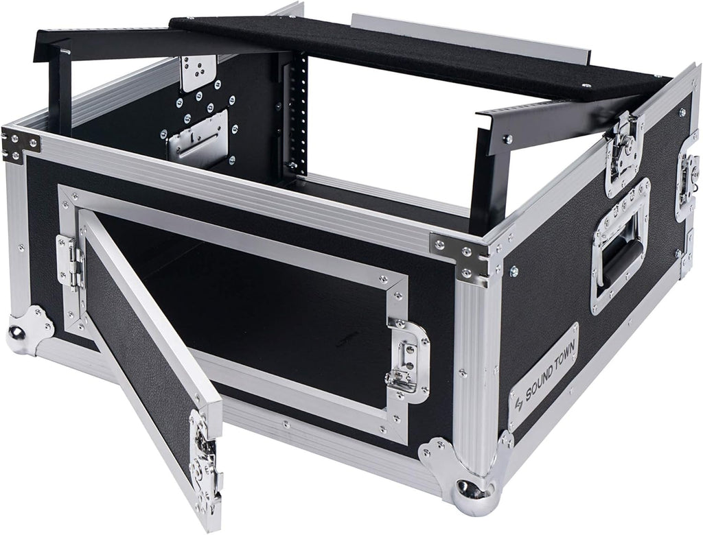 4U PA DJ Pro Audio Rack Case with 13U Slant Mixer Top C572796