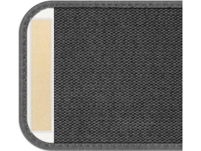 Set of 12 Gray Adhesive Carpet Stair Treads G530756