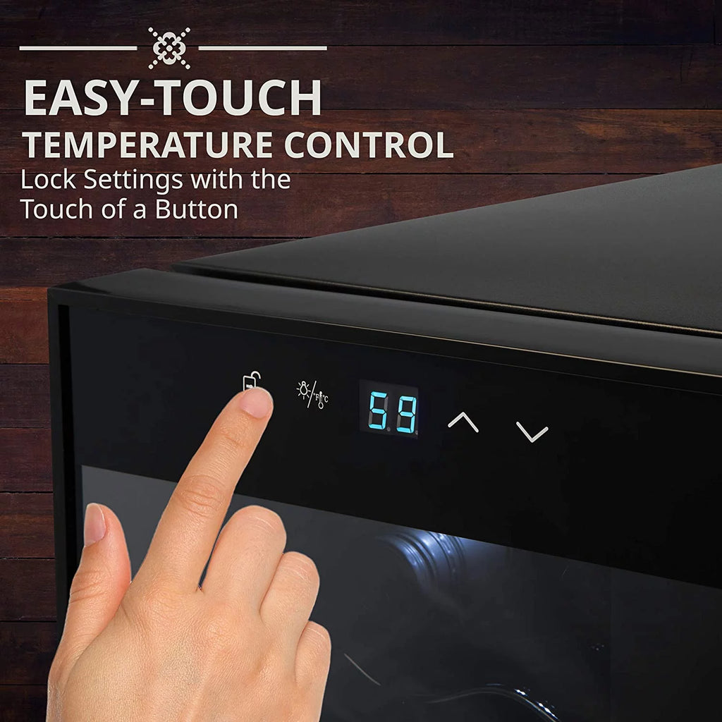 18 Bottle Compressor Cooler Refrigerator Black V146