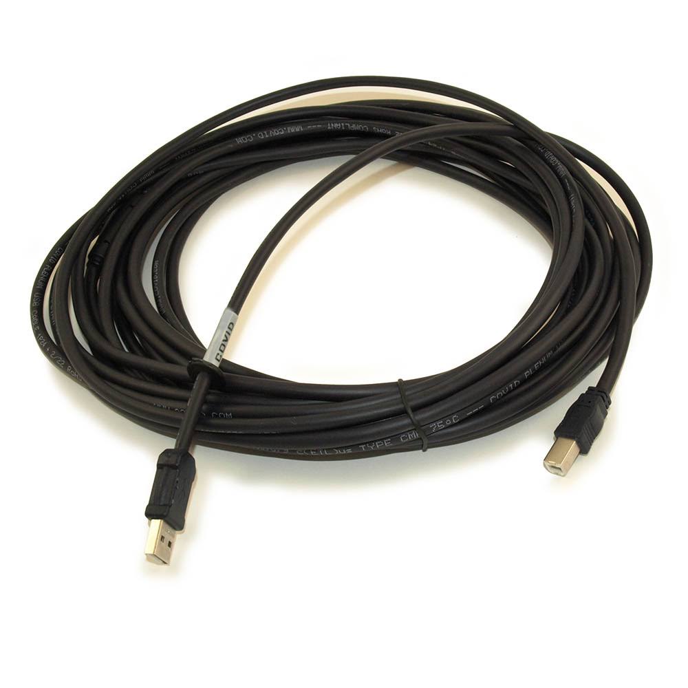 Black 25ft USB 2.0 Active Plenum Cable O3102