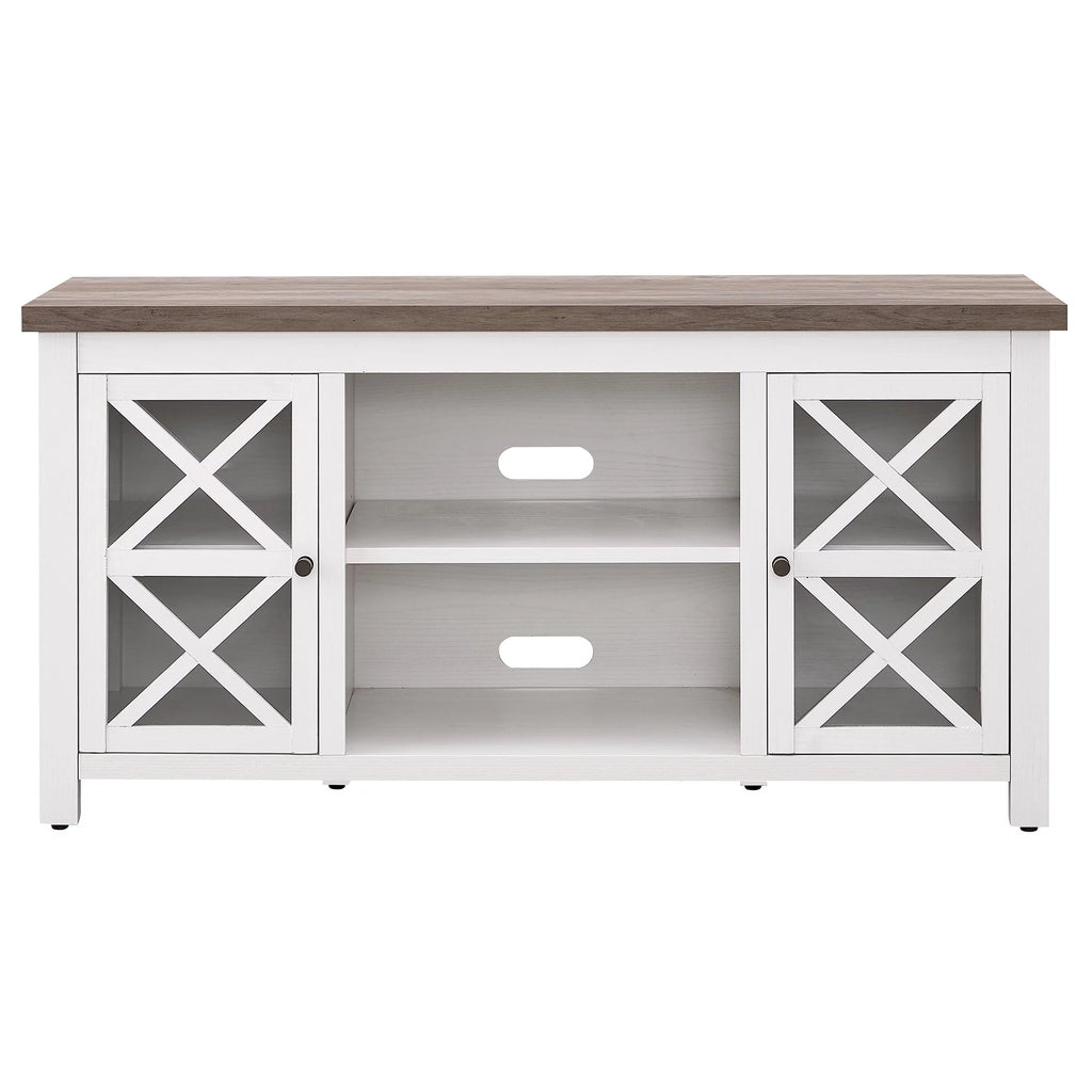White Gray Oak Rectangular TV Stand E8857