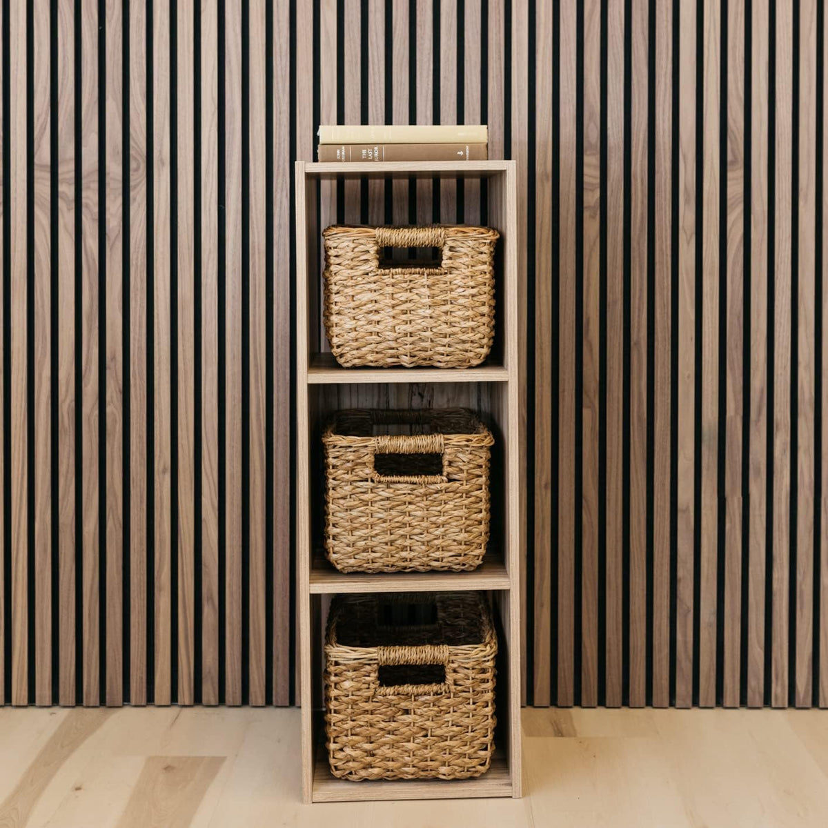Natural Brown 3 Cube Storage Organizer Bookcase F331644