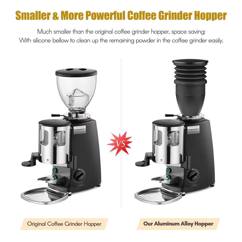 Aluminum Alloy Single Dose Hopper with Silicone Bellow Coffee Grinder Accessories B4753