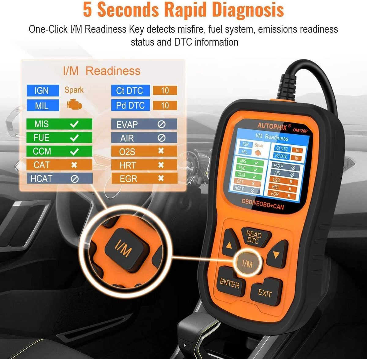 OBD2 Scanner Code Reader for All OBDII Car After 1996, Pack of 2 N445