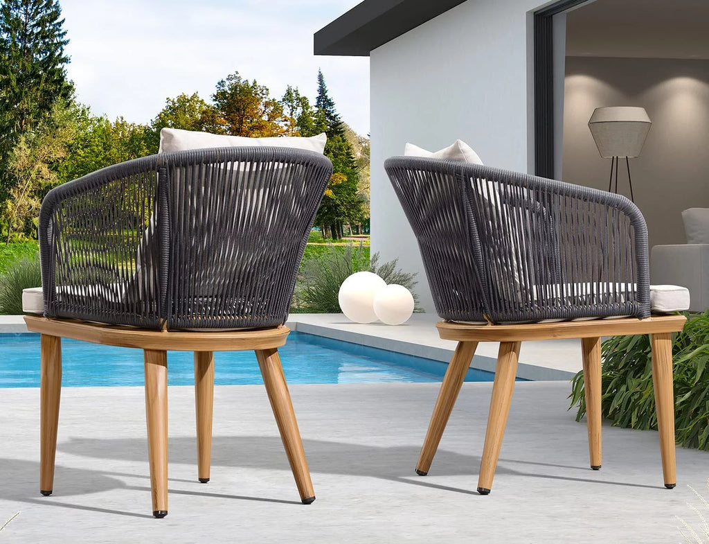 7 Pieces Wicker Rectangular Dining Set N70677