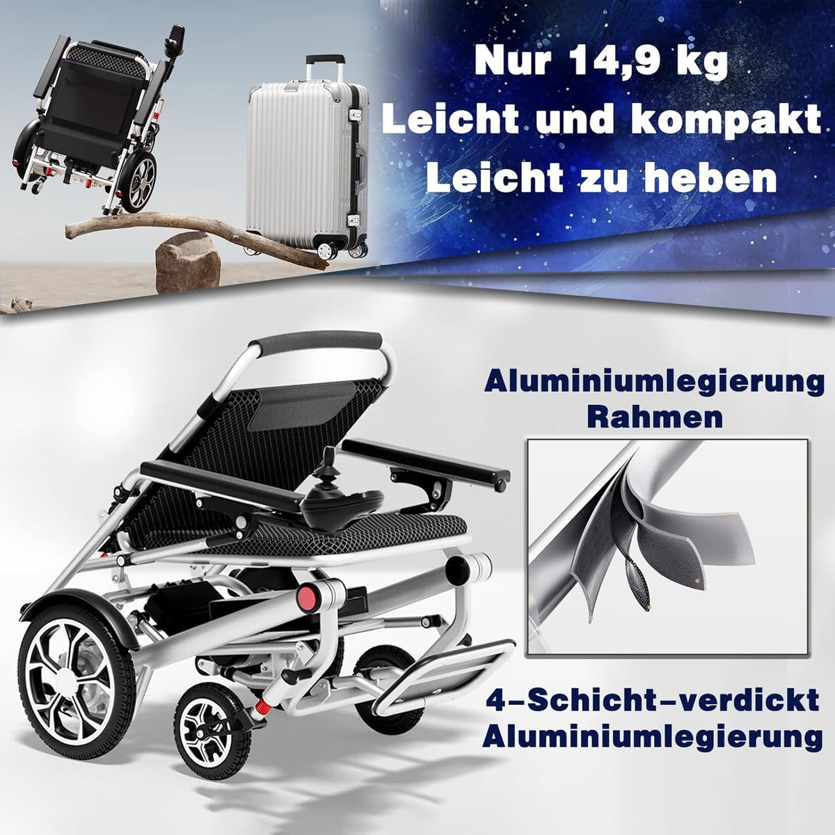 Lightweight Foldable Electric Wheelchair U2543