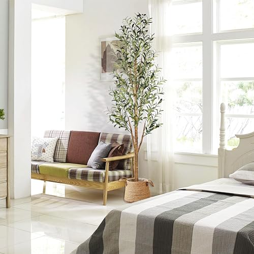 6FT Tall Artificial Olive Tree Faux Silk Potted Plants R865477