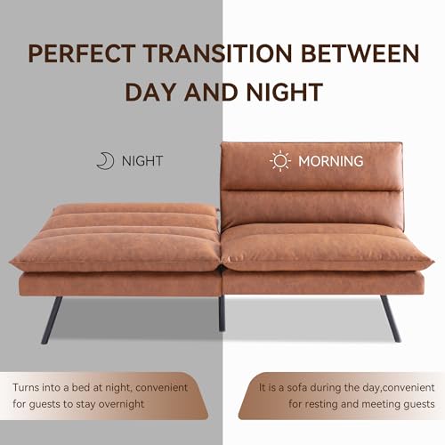 Dark Black Memory Foam Armless Futon Sofa Bed X40804