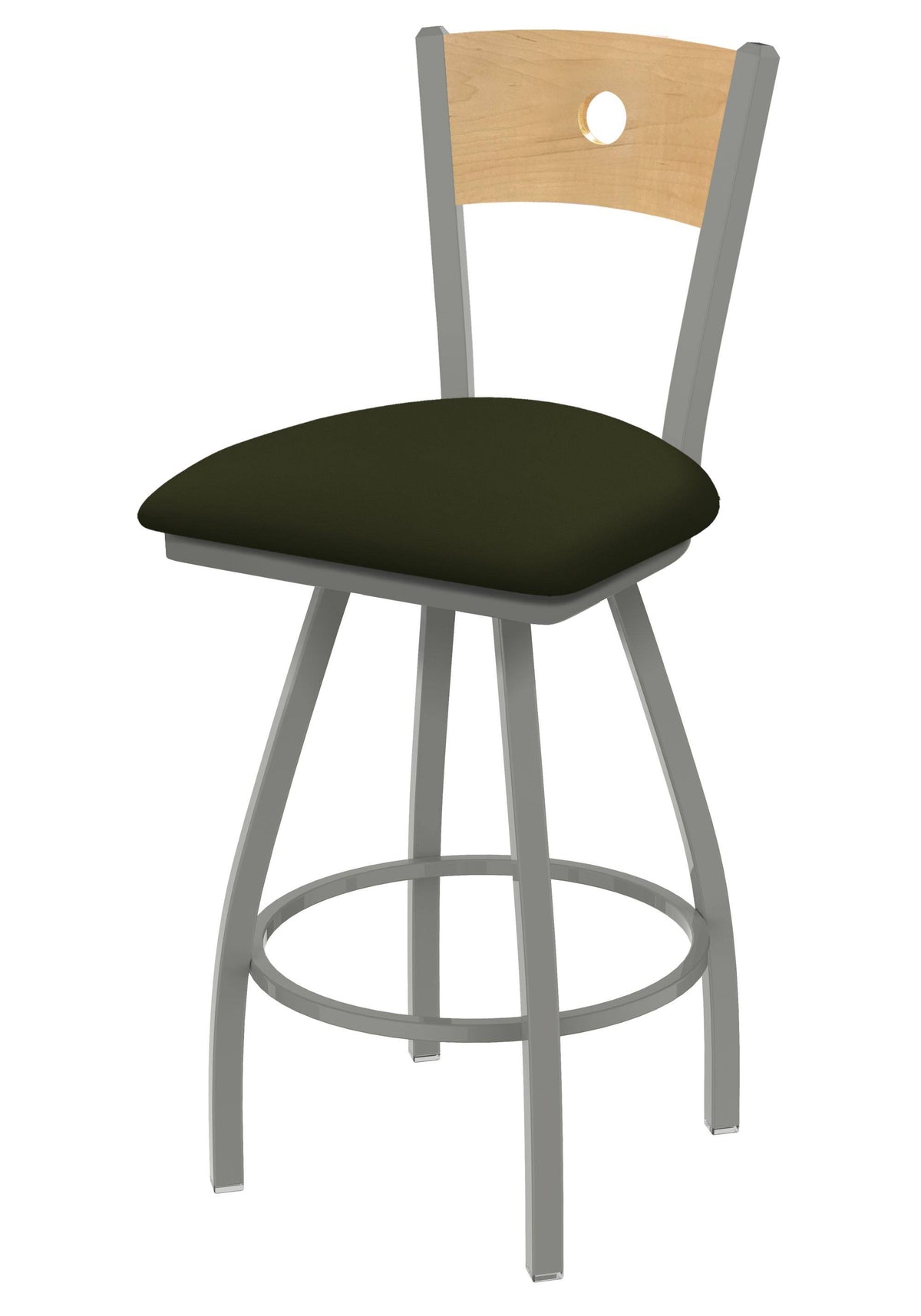 Swivel Counter Stool with Anodized Nickel Finish Q9926