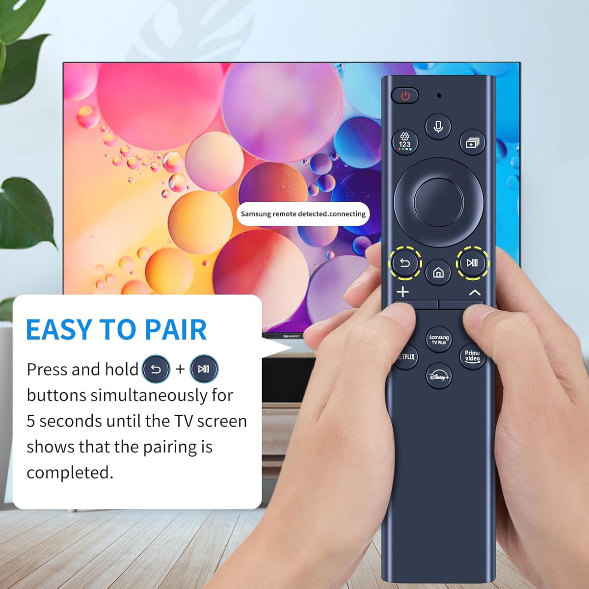 Replacement Voice Remote Control for Samsung Smart TV J45078