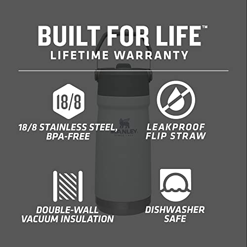 16-50 OZ Insulated Stainless Steel Water Bottle with Built-In Straw J6777